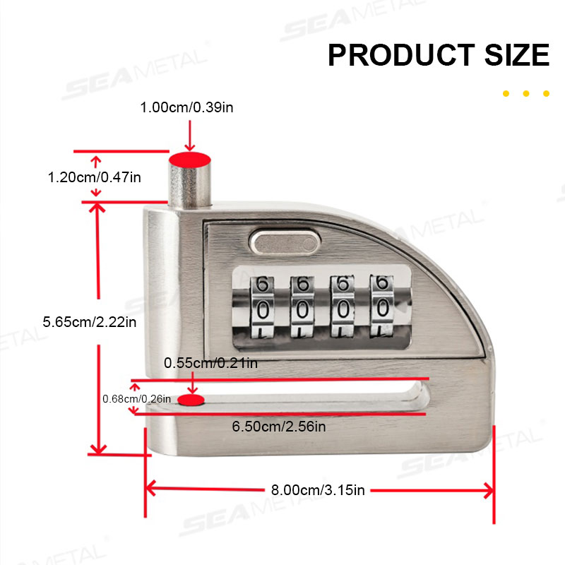 SEAMETAL Motorcycle Password D - огляд і ціна Disc Lock Brake